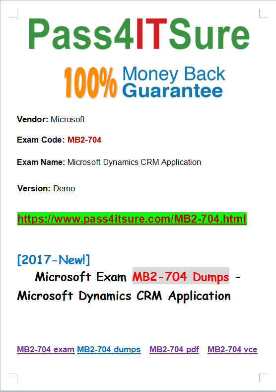 MB2-704 dumps