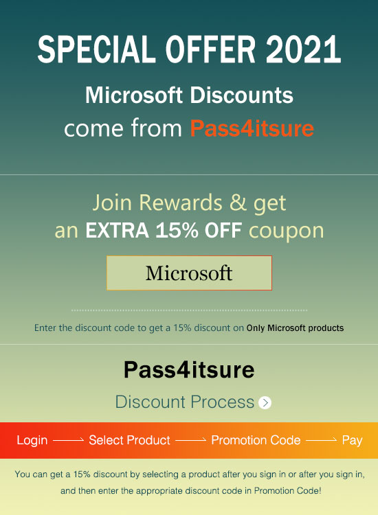 Pass4itsure Microsoft exam discount code